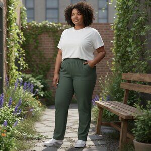 Eddie Bauer Womens XXL Traveler Ankle Pant Dark Green 2024 Gym Athleisure Hiking